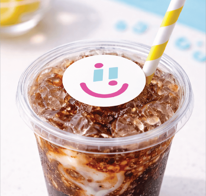 Dirty soda cup with Fizzix smile lid sticker